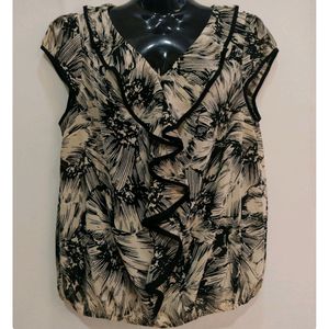 Women Black & Beige Top Bust 42 , Length 25