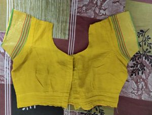 Yellow Cotton Saree