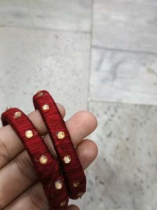 Red &amp; Gold Bangle Set