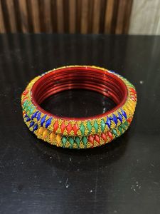 Colorful Beaded Bangles