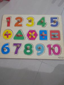 Wooden Matching Numbers One - Ten