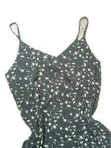 floral black- aline flare dress