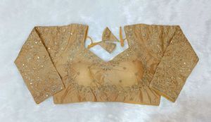 Elegant Golden Full Sleeves Blouse