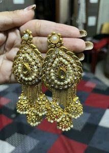 Gold Jhumka Earrings