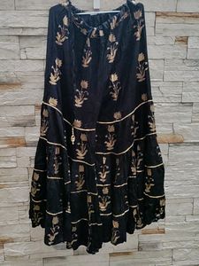 Beautiful Sharara With Golden Print .
