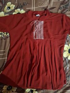 Elegant Rust-Colored Top