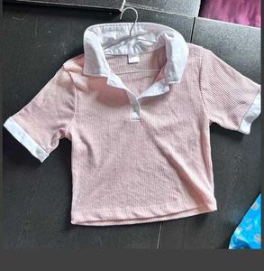 Cute Pink Crop Tee