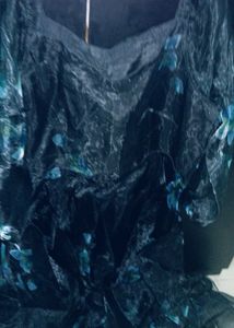 Black &amp; Blue Organza Gown