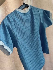 Cute Blue Knit Cardigan