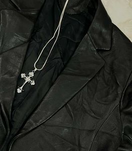 Genuine Leather Blazer