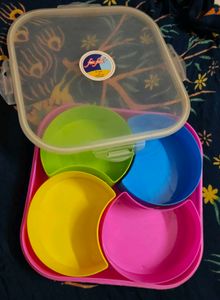 Snack Set Clip Box Airtight Serving Tray