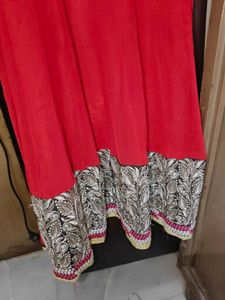 Elegant Red &amp; Grey Kurta
