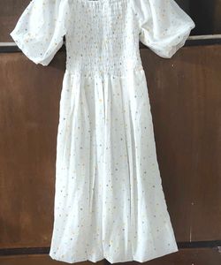 White Floral Mini Dress