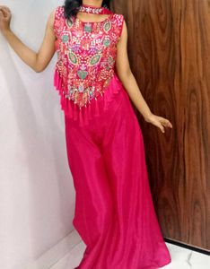 Hot Pink Indo western stylish set