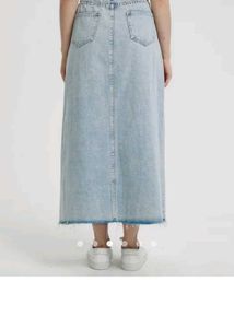 Vintage Denim Maxi Skirt