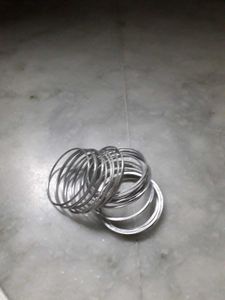 Silver Metal Bangles Set