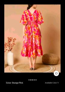 Colorful Printed Midi Dress