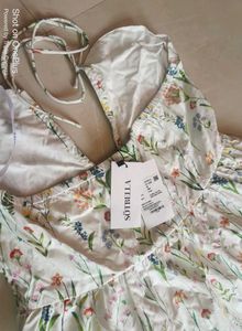 Floral Halter Mini Dress m size