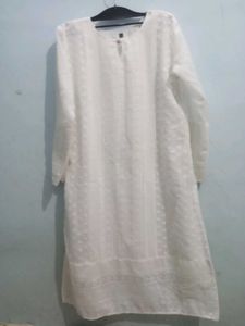 White Chikankari Kurti - XXL [Unused]