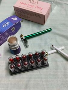 Mini Lipstick, Lipliner,Kajal, Foundation