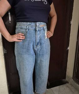 Trendy Blue Straight Jeans For Women