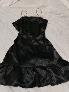 Black Ruffle Mini Dress