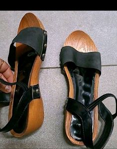 Combo of 2 used black Sandals
