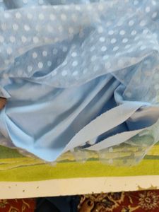 Cute Blue Ruffle Top