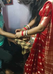 Red &amp; Gold Saree