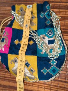 Beaded Handle Potli Bag
