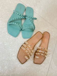 Studded Clear Sandals