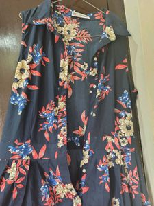 Floral Print Dress, Front Button Shrug Pattern