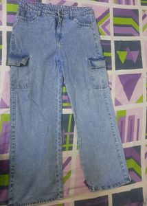 blue cargo jeans