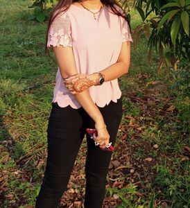 Pink Top With Beautiful Sleeves