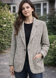 Herringbone Blazer - Classic Chi