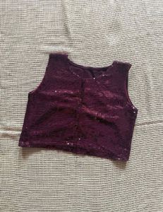 Sequinned Blouse/ Crop Top