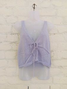 Lavender Crochet Crop Top