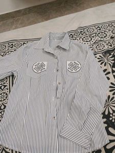 Striped Button-Down Shirt