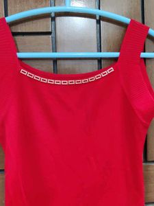 Red Sleeveless Top