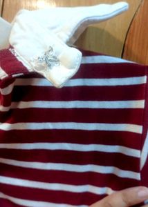 Sassy Red White Stripped Top