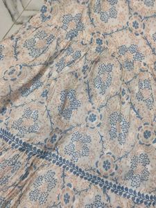 Bombay paisley print white dress