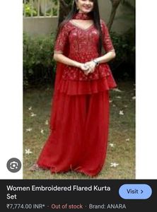 Red sharara suit set🌻
