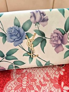 YSL Floral Print Clutch
