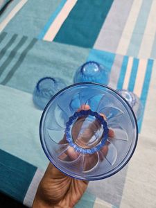 Blue glass bowls(Set of 6)