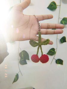 Red Bow cherry Keychain🎀