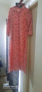 Peach Color Suit Set With Dupatta