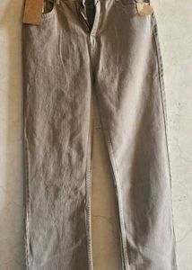 Khaki Straight Leg Jeans