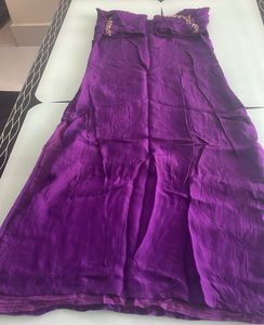 Purple Embroidered Kurti Top