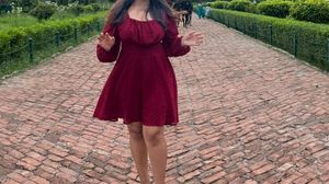 Tokyo Talkies Maroon Dress