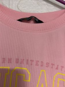 Pink Chicago Graphic T-Shirt